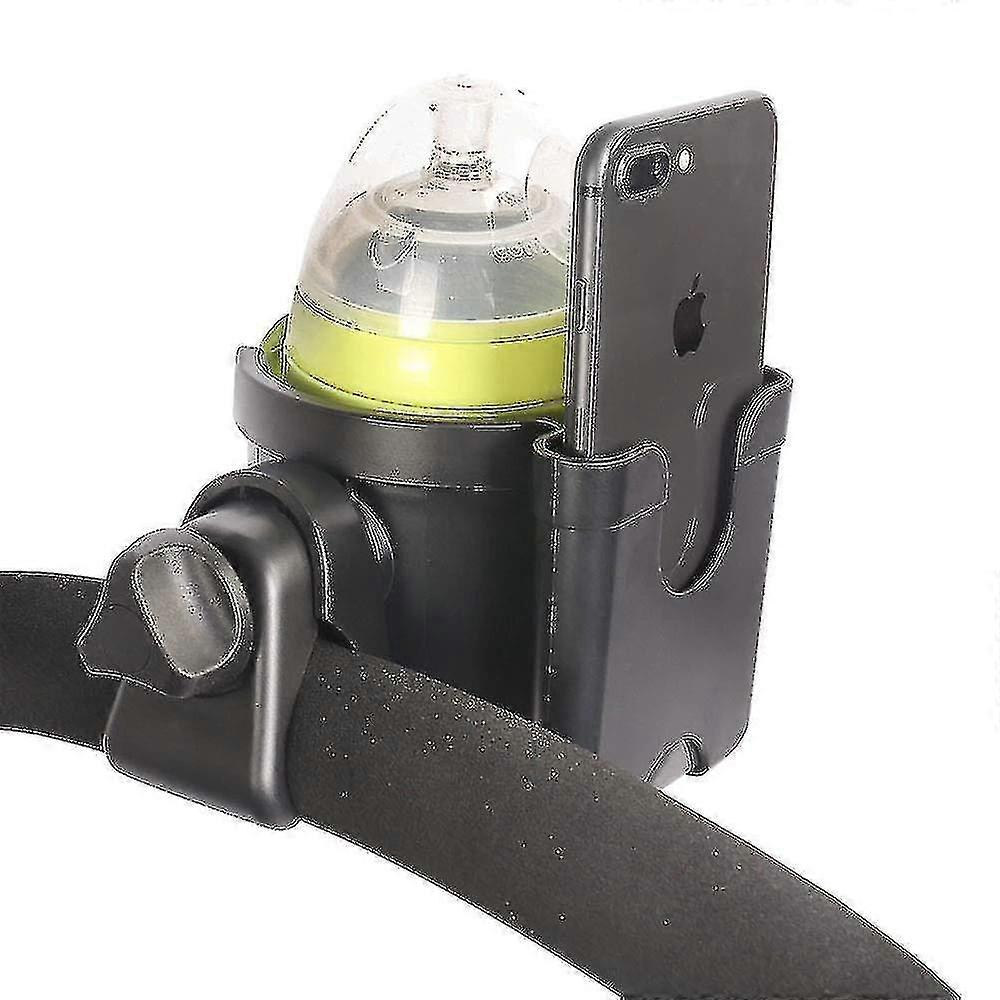 stroller cup holder with cell phone case