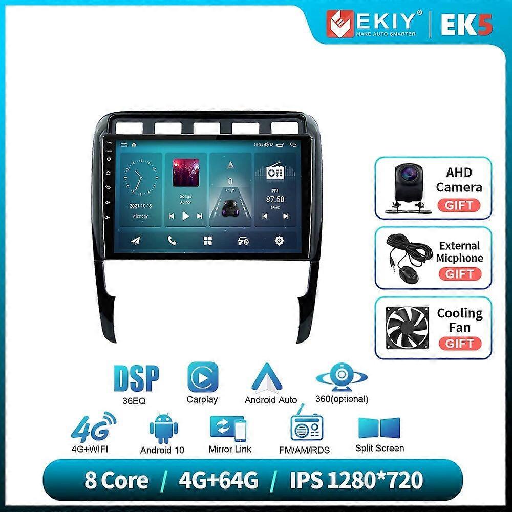 2 Din Android Auto Radio Pour Porsche Cayenne 2002-2012 Carplay Lecteur multimédia GPS Navigation Stéréo Unité principale BT DVD