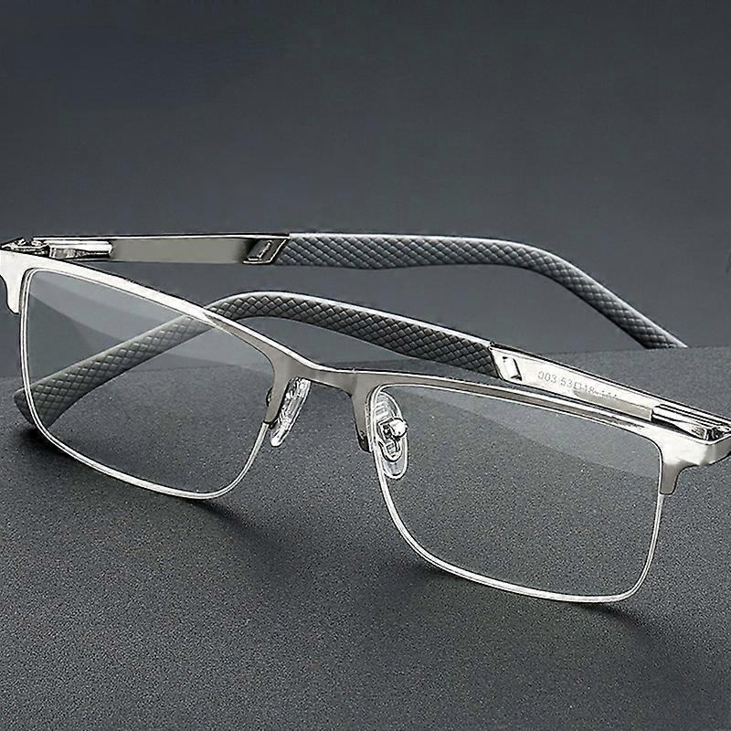 Men's Reading Glasses +0.5 to +4.0 Business Reading Lens Metal Frame Optical