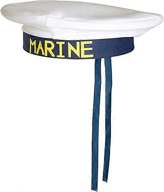 2pc Sailor Hat for Adults, White, One Size