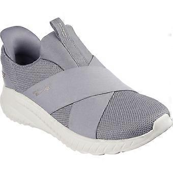 Skechers Bobs Squad Chaos Your Moment Textile Women's Grey Trainers