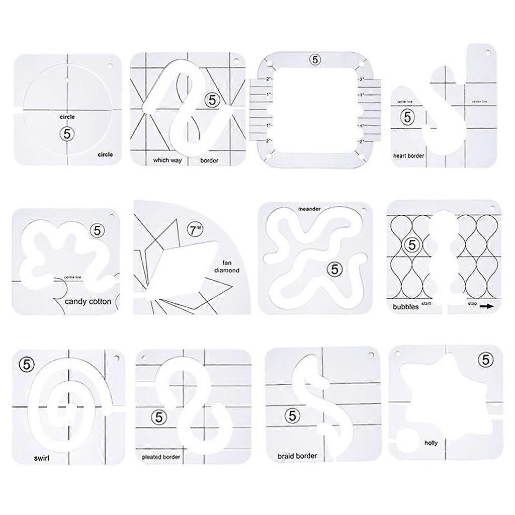 Special Shaped Acrylic Sewing Ruler Sample for DIY Sewing Patchwork Tool Sewing Pattern Home Sewing Machine New Quilt Ruler