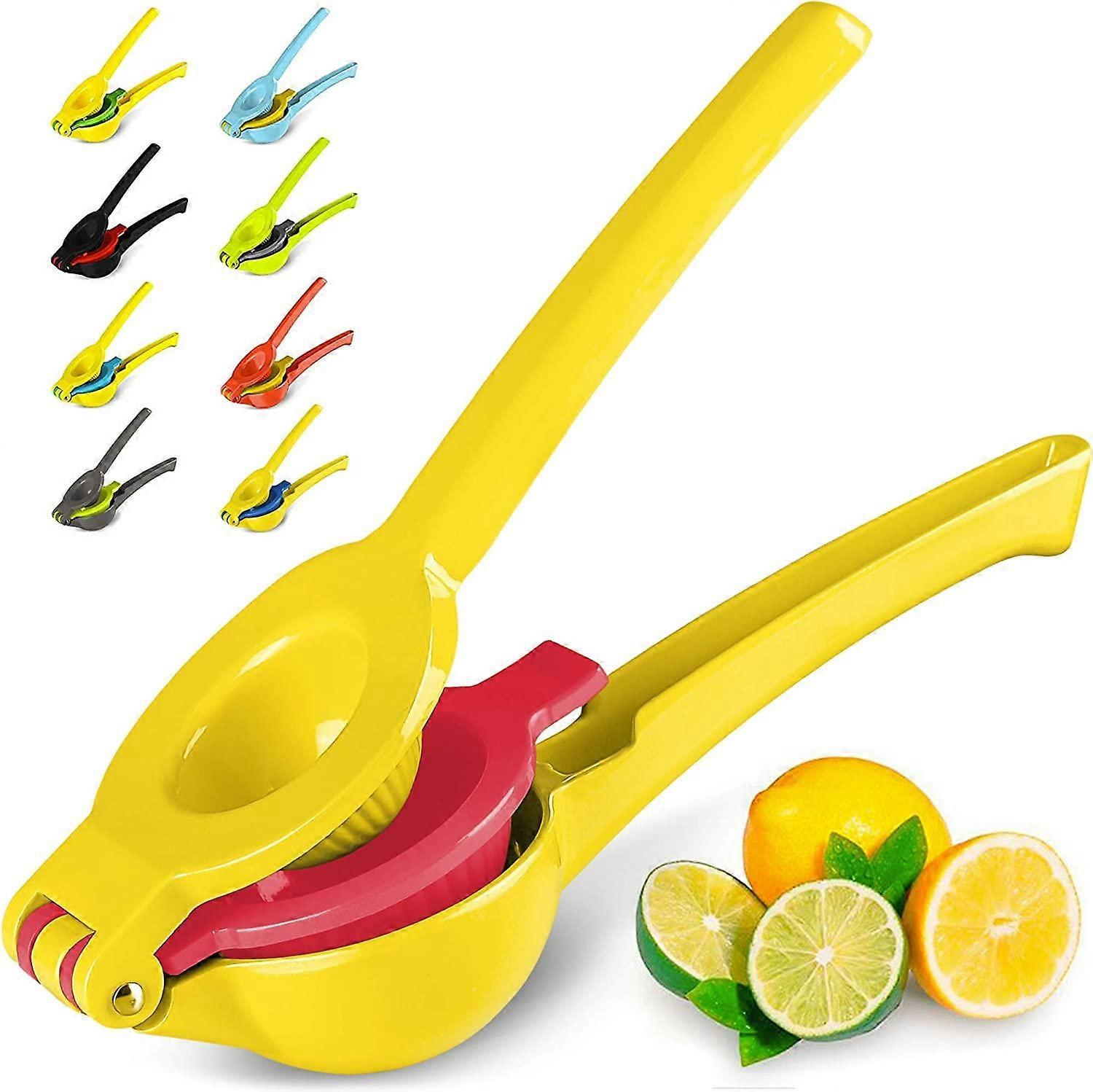 Lemon Lime Squeezer Metal 2-In-1 Hand Juicer
