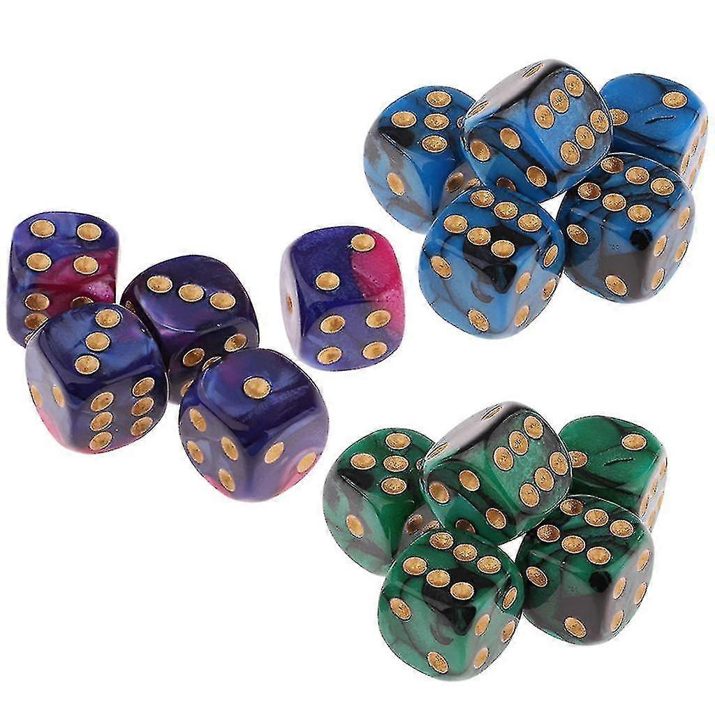15pcs 6-sided Game Dice 16mm Dice For Board Games And Teaching Math