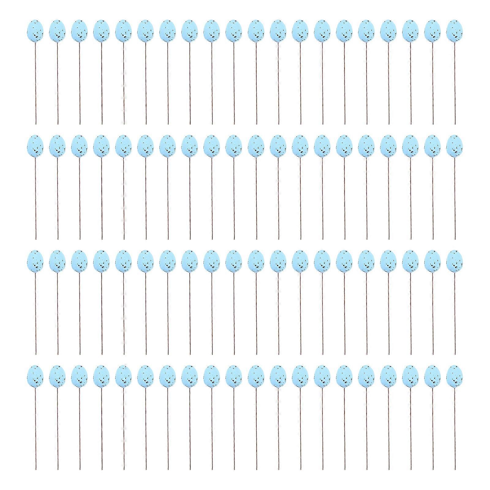 100pcs Party Decorative Easter Eggs Fake Stems Easter Speckled Egg Branches