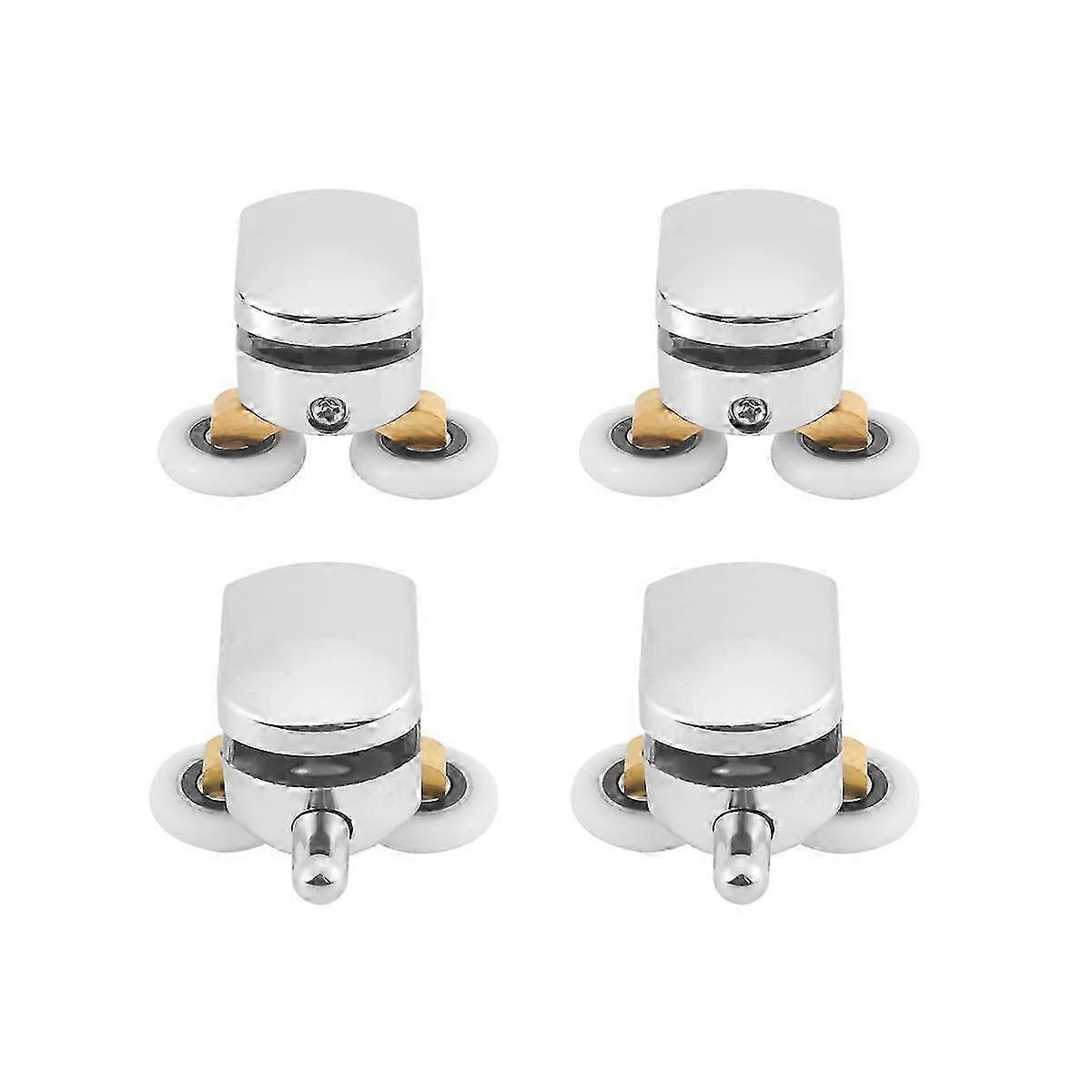 4 Stück 23mm Duschtürrollen Schiebeduschentüren Räder Ersatz Rollenläufer Rad (2 oben 2 unten)