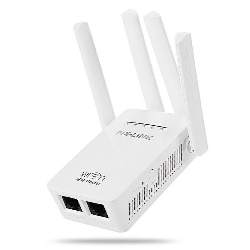 PIXLINK Bezprzewodowy router WIFI Wzmacniacz WIFI Wilreless-N Wi-Fi 300 Mb / s Wzmacniacz Przedłużacz Sieć domowa 802.11b / G / N RJ45 2 porty WR09
