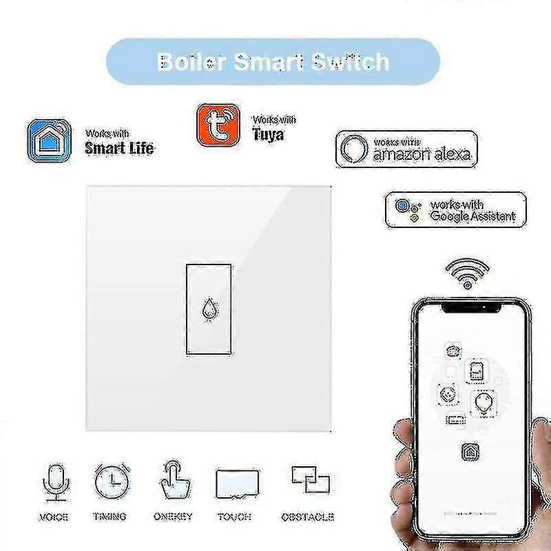 Eu Wifi Boiler Water Heater Switch Smart Life App Remote Control Timer Voice Control Google Home