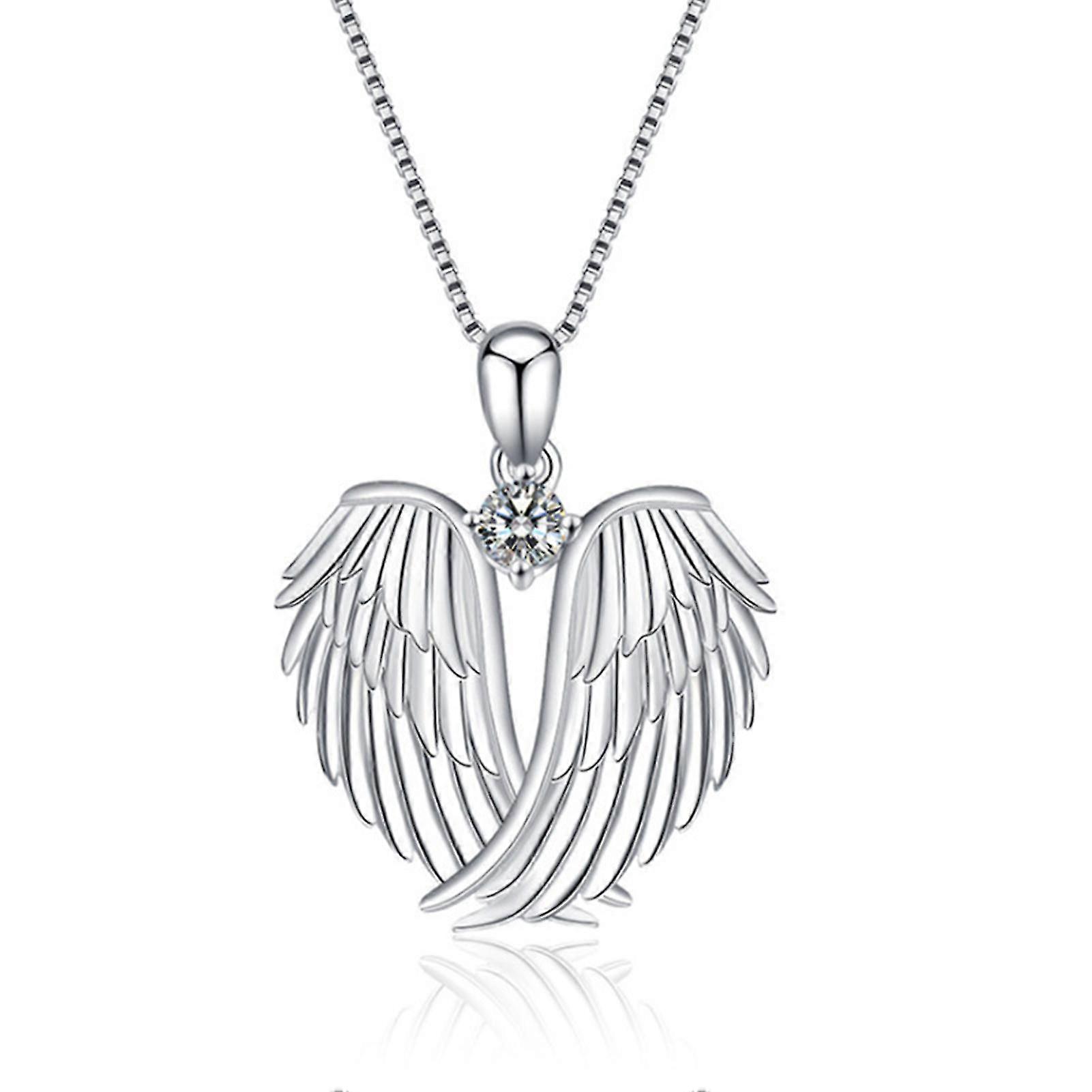 Collier d’ailes d’ange avec pendentif en alliage scintillant élégant chaîne de bijoux pour le cou élégant pour