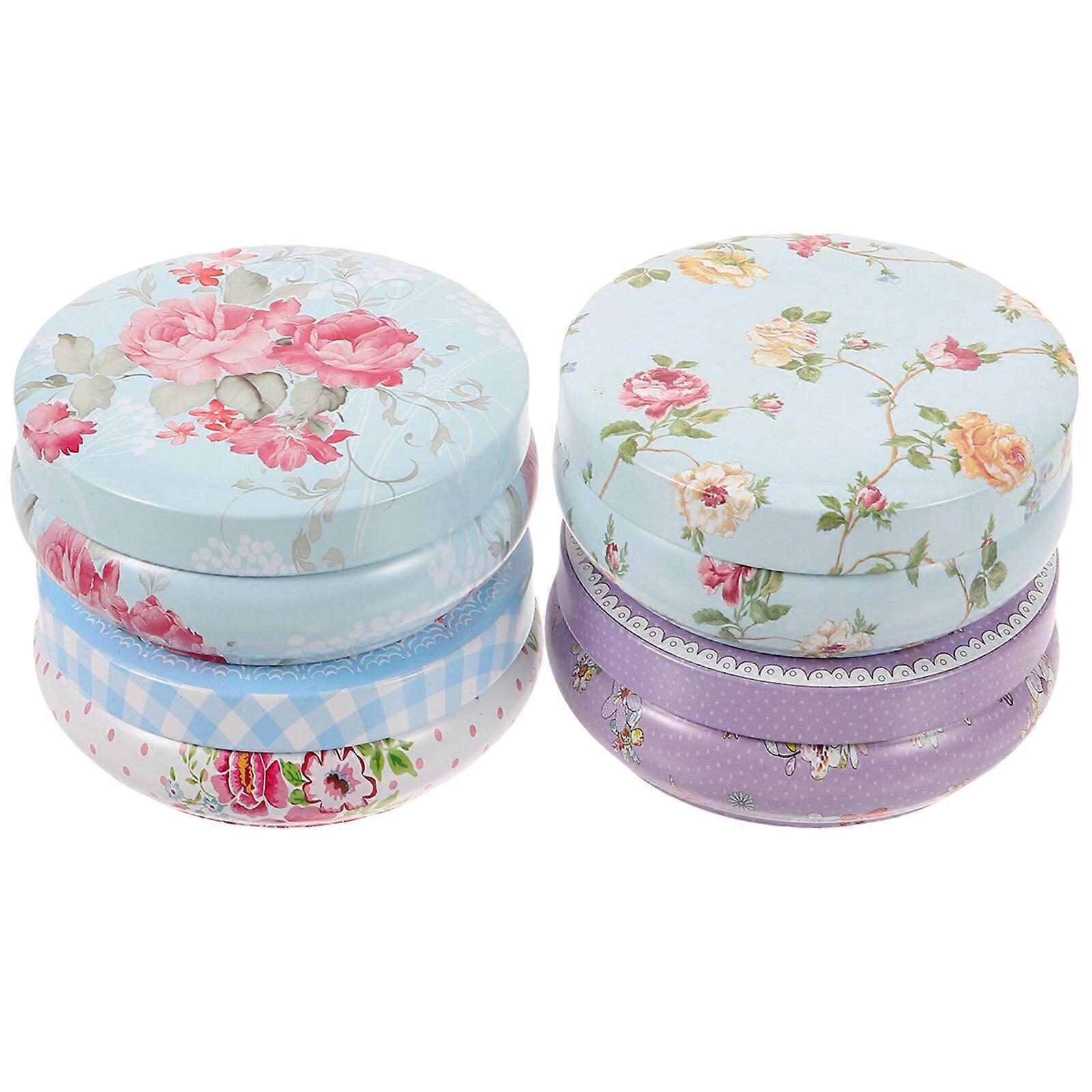 4pcs Portable Box Iron Candy Case Iron Sample Organizer Empty Small Storage Box