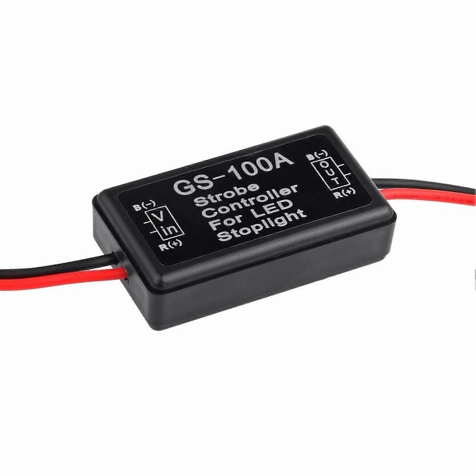 Waterproof Strobe Controller High Brake LED Stop Light Controller for DC12-24V Motor Vehicles