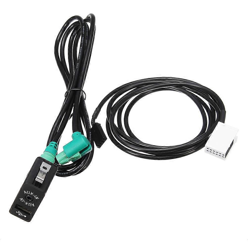 Car AUX USB Socket Switch with Cable for BMW E60 E61 E63 E64 E87 E90 E70 F25