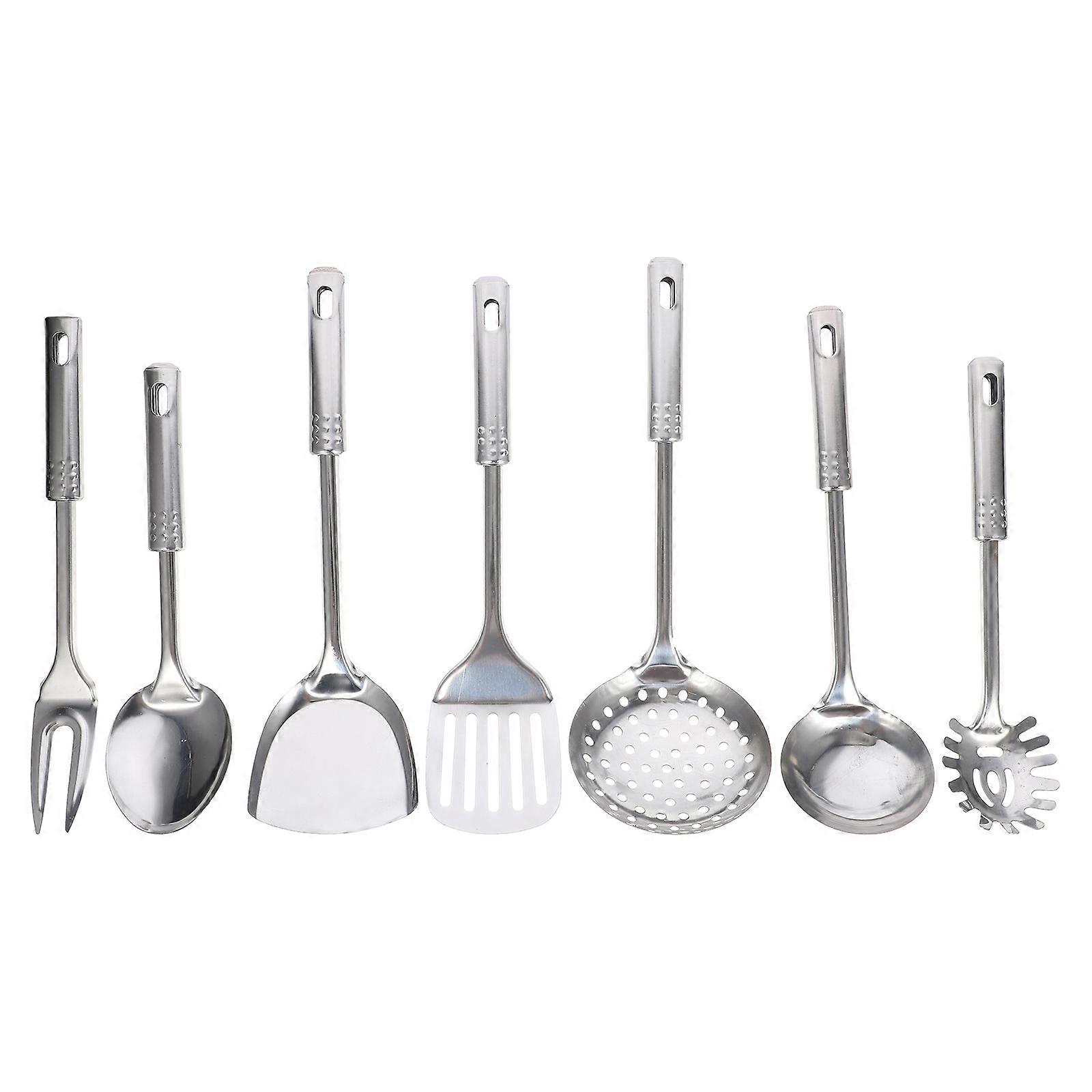 7pcs Stainless Steel Kitchen Utensil Kit Kitchenware Cooking Gadgets Tools