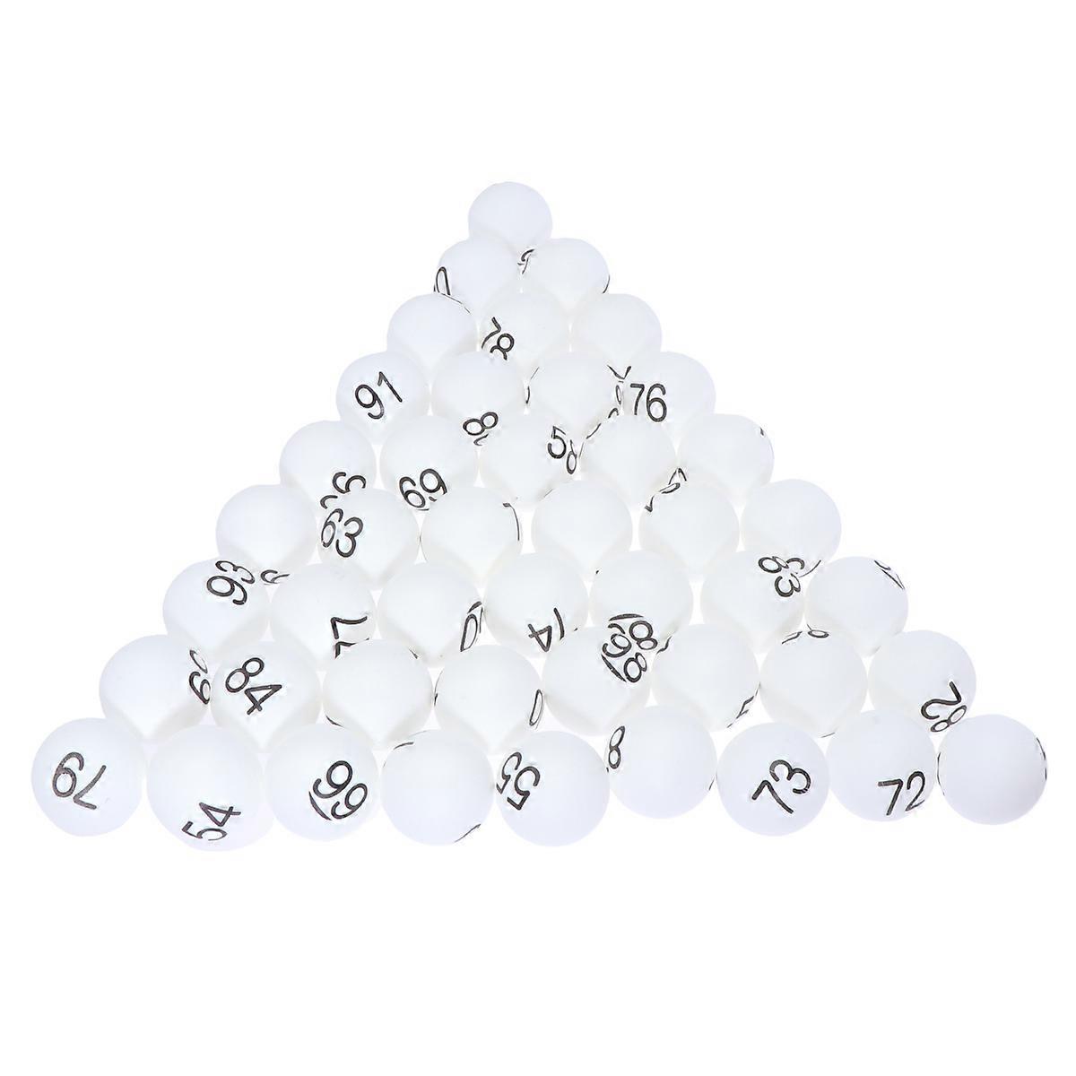 100 Pcs 4cm PP Table Tennis Balls Printed Pong Balls With Number for Game Party Decoration (White)