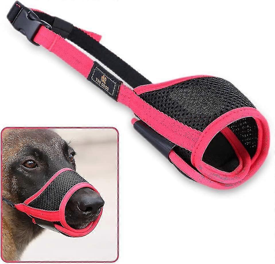 Dog Mouth Cover Mesh And Durable Nylon Dog Muzzle With Adjustable Loop And Soft