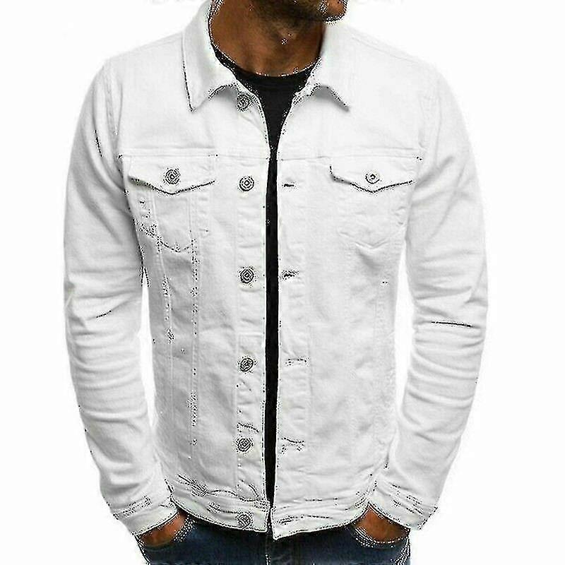 Mens Denim Jeans Jacket Short Slim Fit
