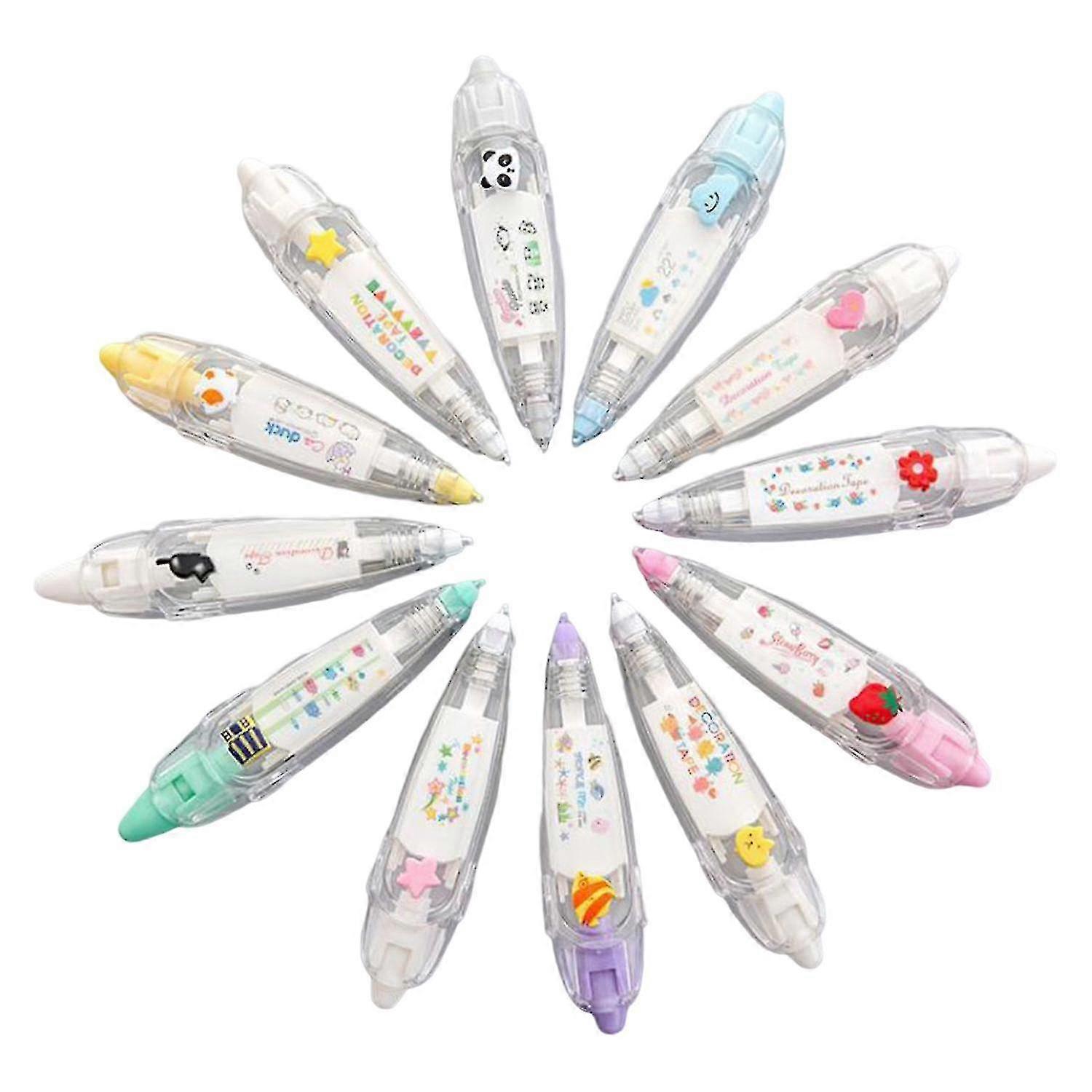 3 X Correction Tape Creative Cute Cartoon Pattern Smooth Sliding Good Grip Scrapbooking Portable Pla