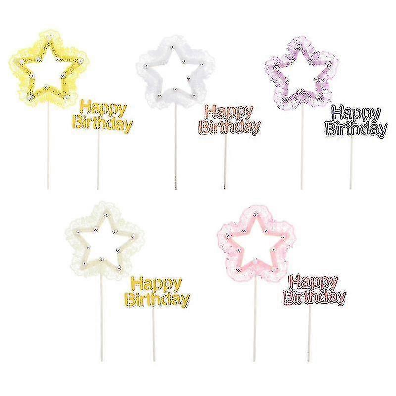 5pcs Birthday Party Cake Topper