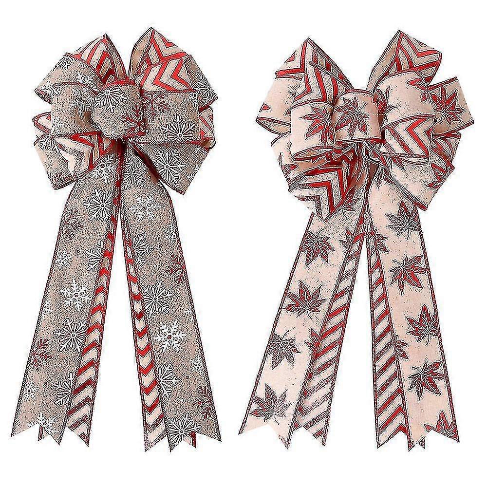 Double Layer Christmas Bow Christmas Tree Decoration