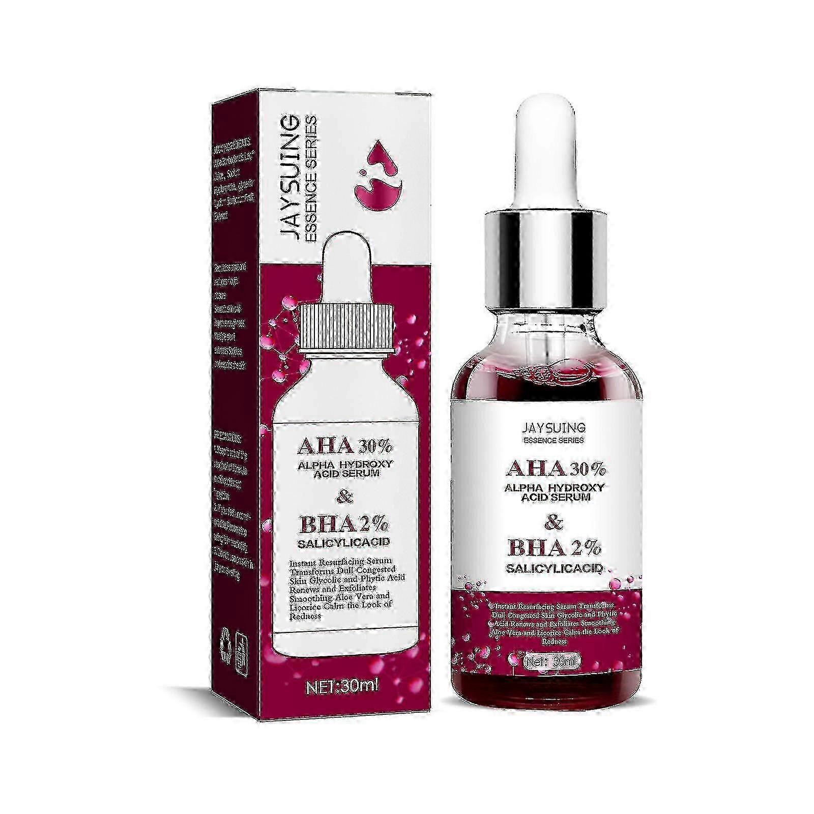 Jaysuing d’essence d’acide de fruit élimine les points noirs, l’acné, estompe les marques d’acné, rétrécit les pores, affine la peau, éclaircit le teint