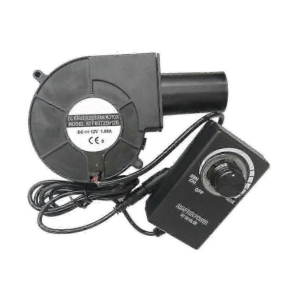 9733 Blower Fan Air Blower High Speed Dc 12v Turbo Centrifugal Fan With Variable Speed Controller For Oil Stove Bbq