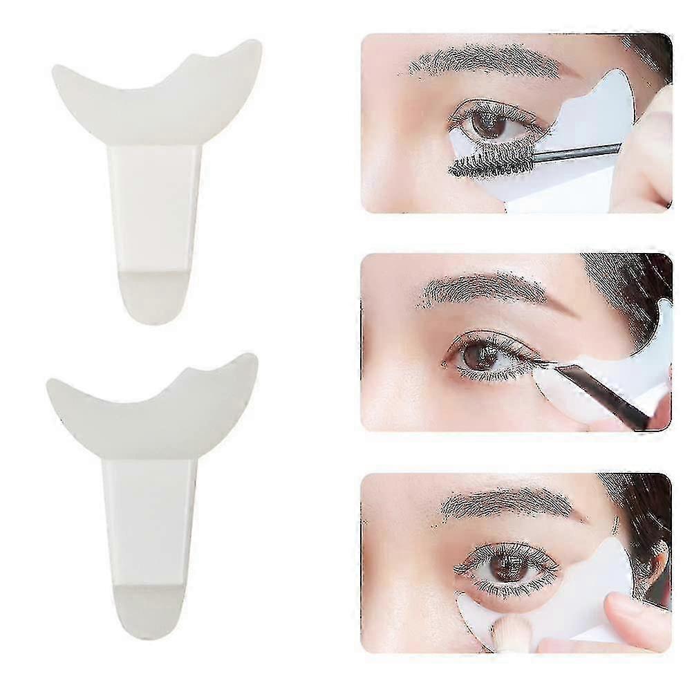 2pcs Mascara Shield Applicator Guard Tool 3 In 1 Eyelash, Eyeshadow, Eyeliner Makeup Tool For Beginners