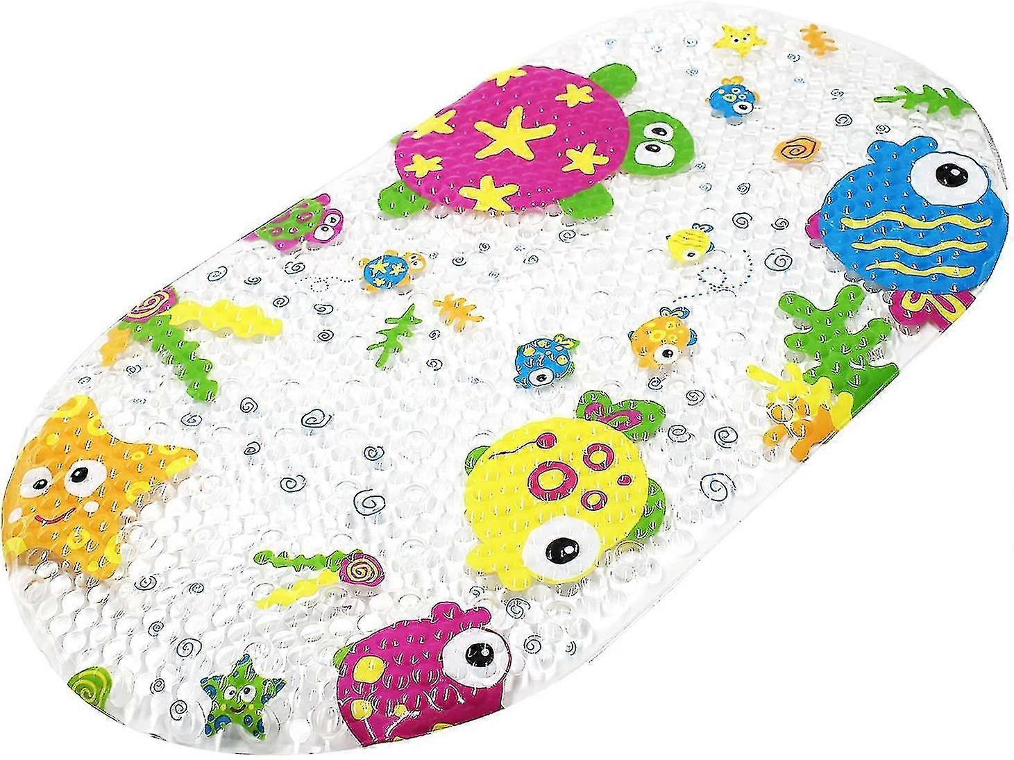 Children'S Non-Slip Bath Mat With Suction Cup