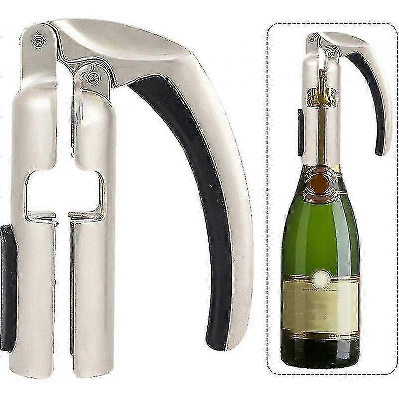 For Champagne Bottle Corkscrew: Sparkling Wine Bottle Opener - Kitchen Corkscrew In Silver
