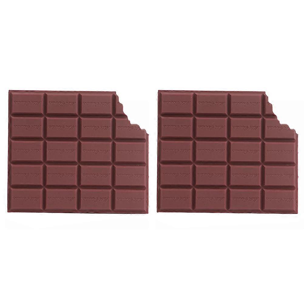 2pcs Scented Chocolate Shaped Page Notebook Pocket Memo