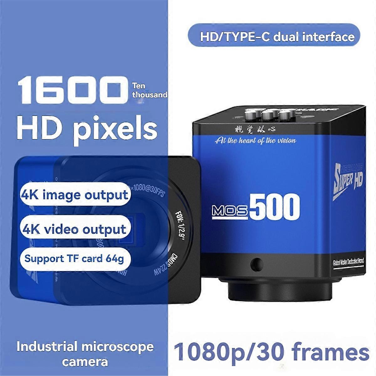 MOS -Compatible Digital Stereo Microscope Camera for PCB Soldering 4K Image Sensor Industrial Video