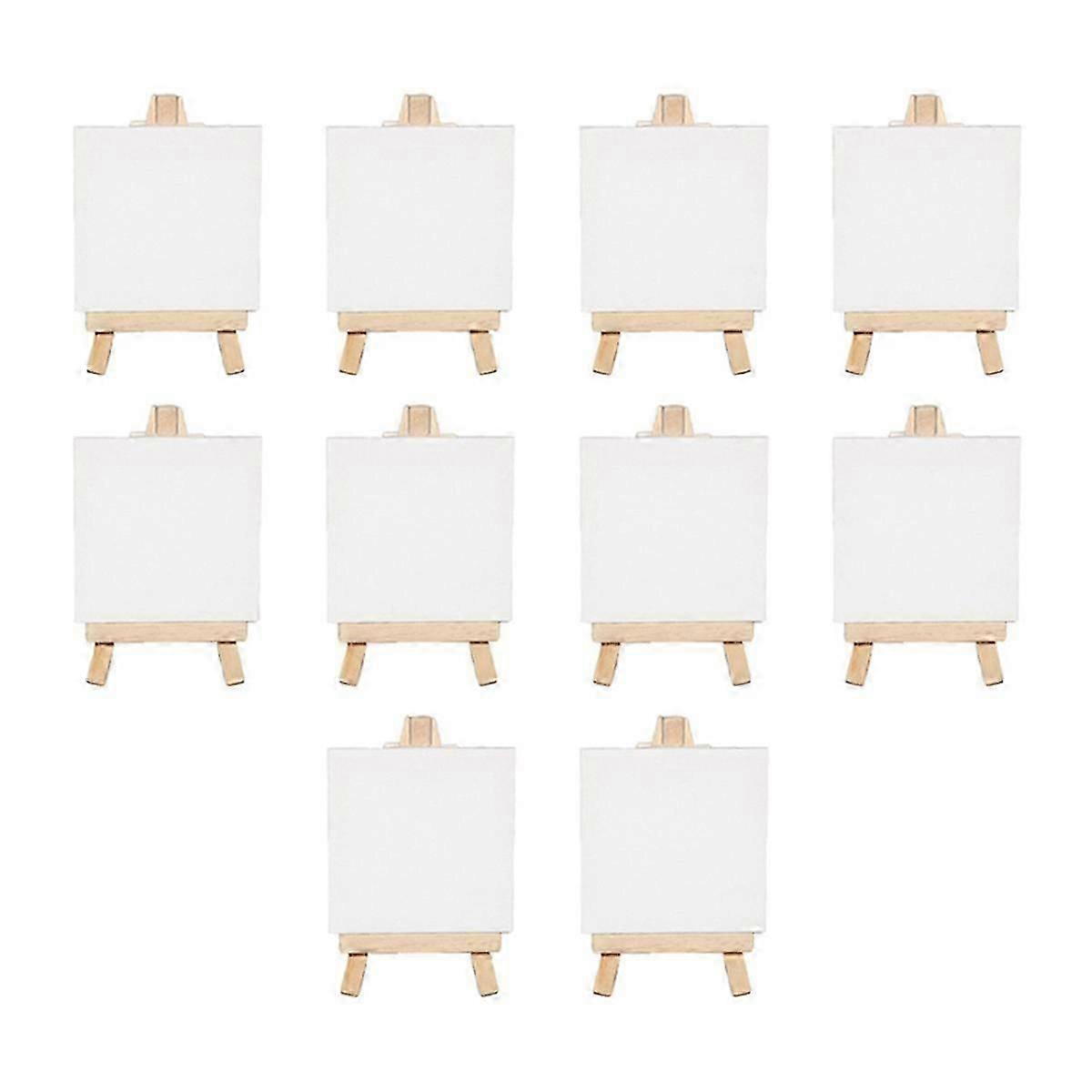 Mini Canvas Panel Wooden Easel Sketchpad Settings For Painting Craft Drawing Decoration Gift And Kids' Learning