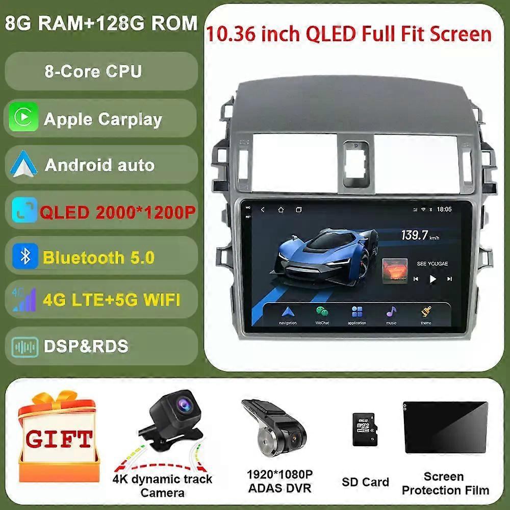 Qled Dsp Rds Android For Toyota Corolla E140 E150 2006 - 2013 Multimedia Video Player Wifi Navigation Gps Ai Voice Sony Camera