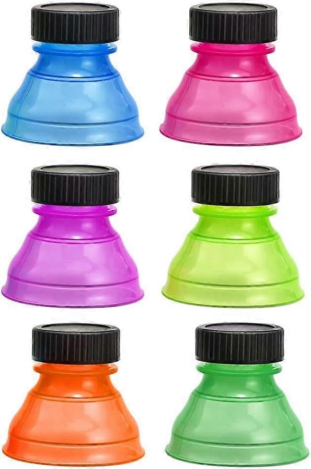 6Pcs Beverage Bottle Cap Protector, Flip Top Lid for Soda Plastic Beverage Bottles, Durable and Reusable Bottle Covers