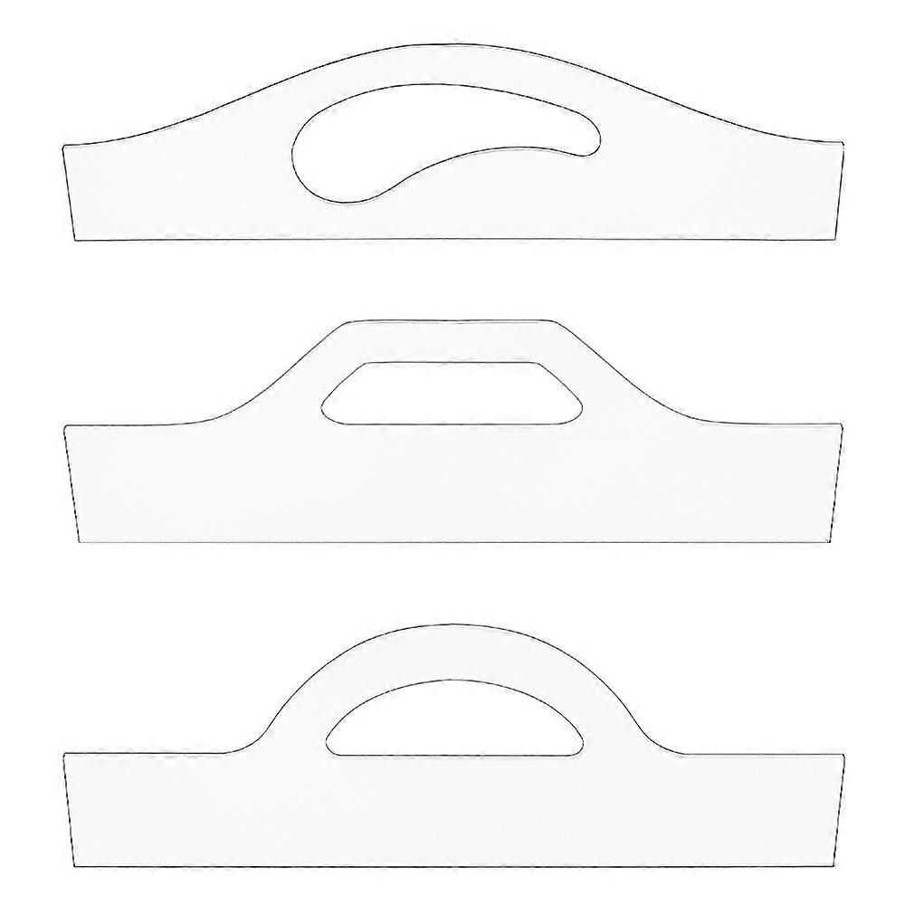 3Pcs Handle Template Cutting Board 3 Styles Templates for Woodworking Acrylic Router Templates for DIY Kitchen Craft
