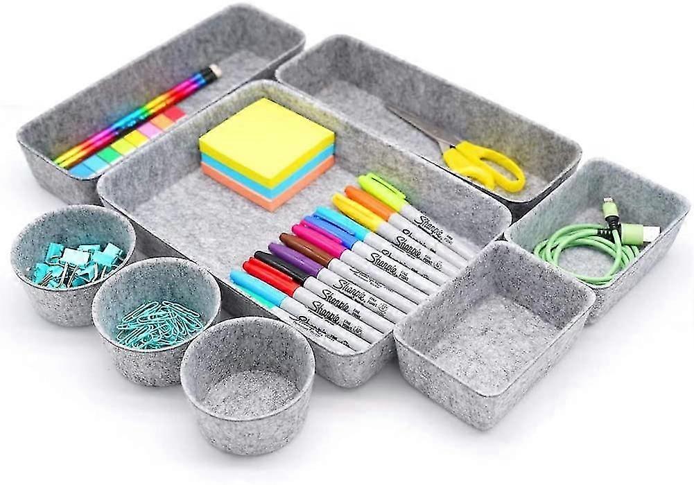Desk Drawer Organizer, Filing System Made Of Felt, Drawer Organizer Office Felt, Desk Organizer Drawer Organizer, Desk Drawer Organizer Trays