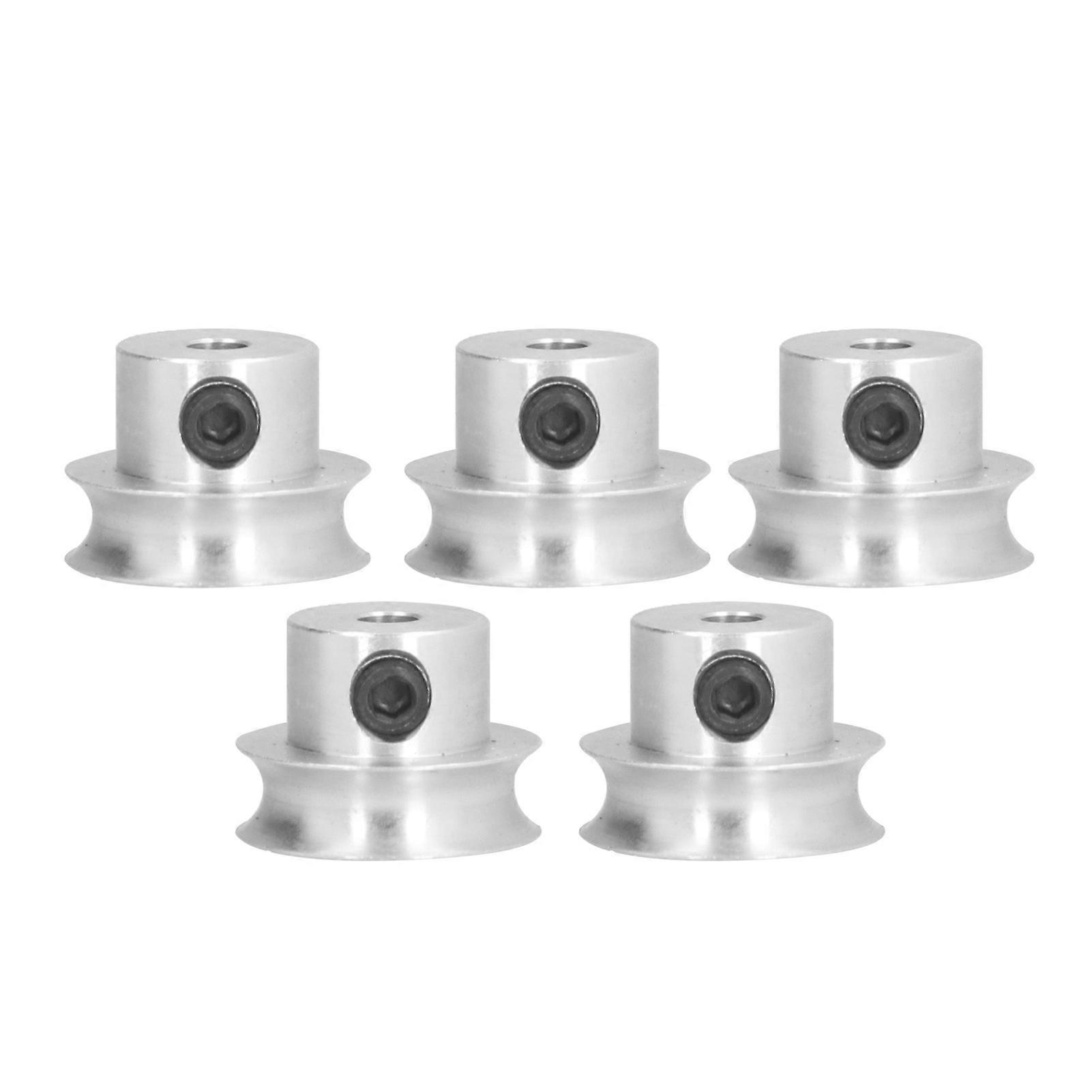 5 Pack Screw Fixed Durable VShaped Pulley with 16mm Diameter Hole for Round Belt Transmission