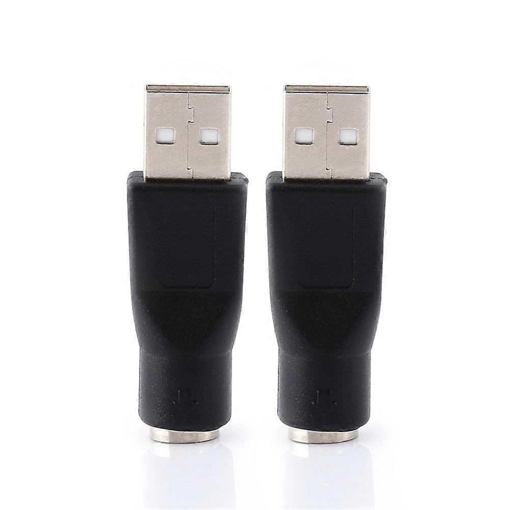 2pcs USB 2.0 A Male To PS/2 Female Adapters Converter Connector For PC Computer Keyboard Mouse