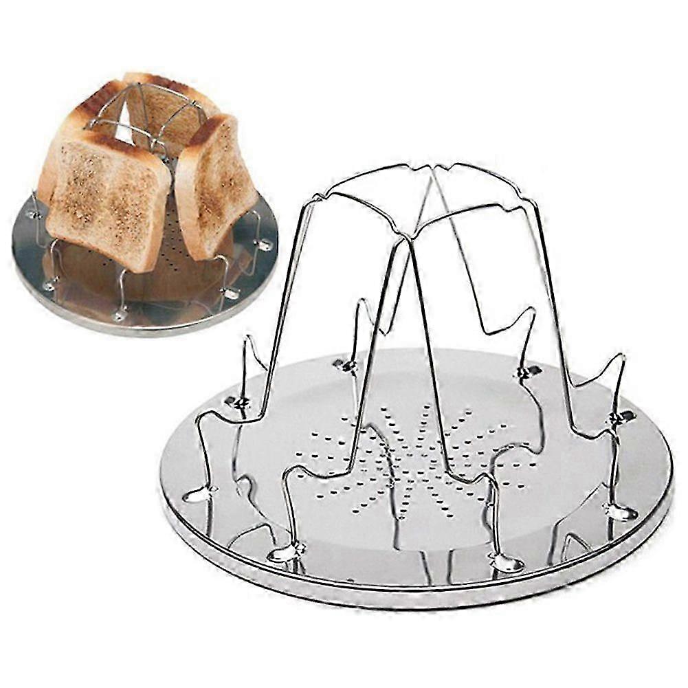 4 Scheiben Camping Brot Toast Tablett Rack für Gasherde BBQ Herd