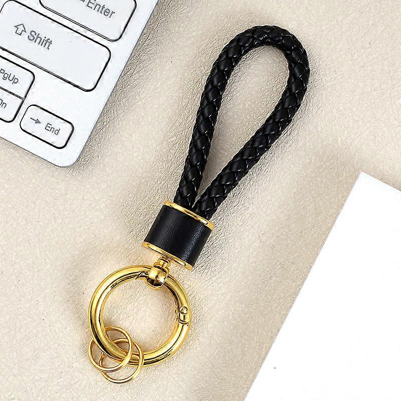 INF Nyckelring i flätat läder