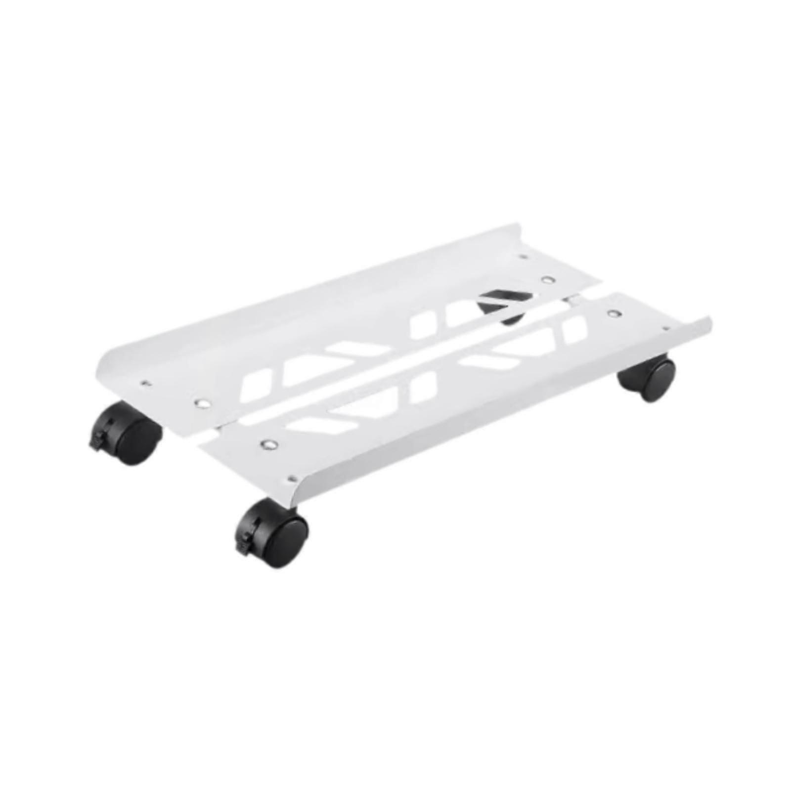 Metal Computer Tower Stand 80kg Load Bearing Versatile Heavy Duty Adjustable White