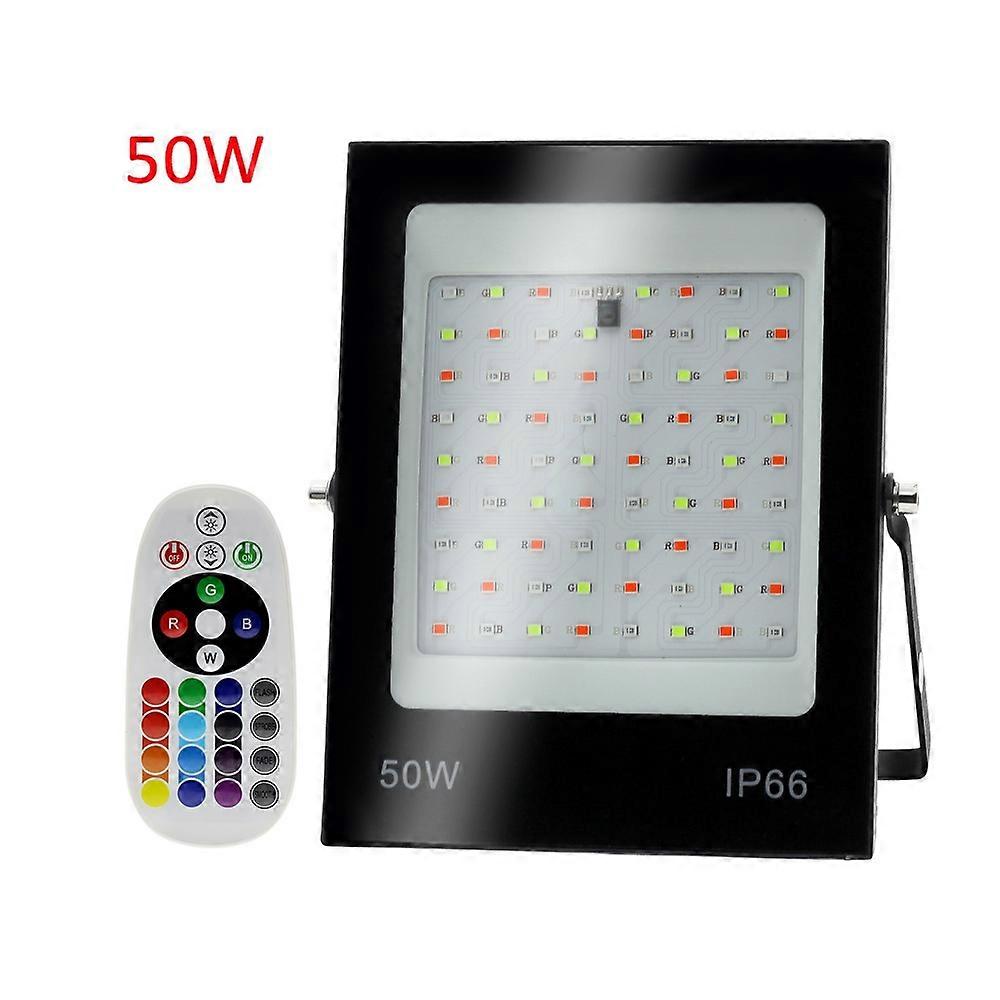 50W Colorful RGB Changing LED Flood Light With Remote Control