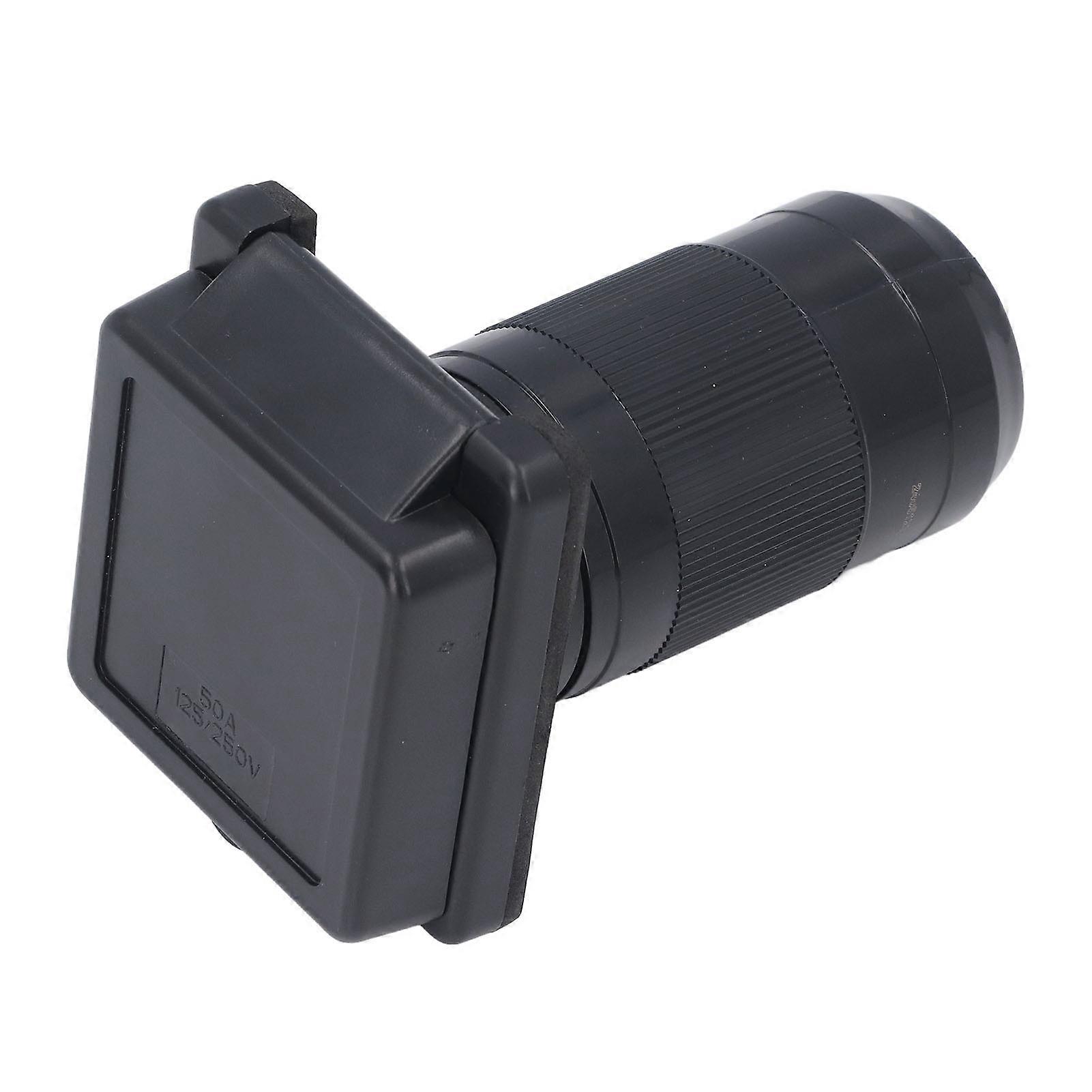 50 Amp Shore RV Plug Twist Locking Power Inlet Outlet Receptacle with Weatherproof Cover for NEMA SS2‑50P 125V 250V