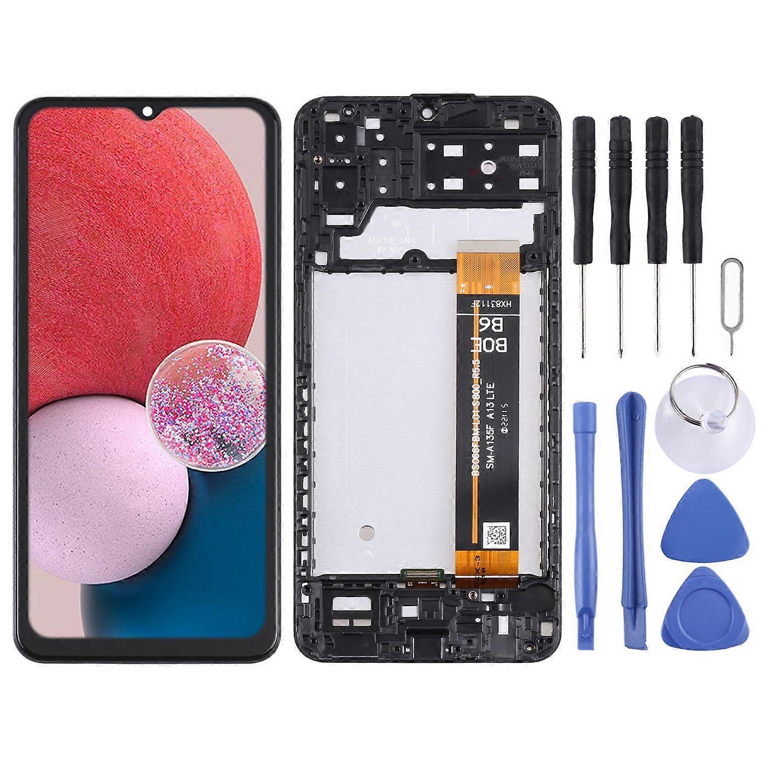 For Samsung Galaxy A13 4G SM-A135F Display Full OLED Display with Frame Black Spare Part Repair