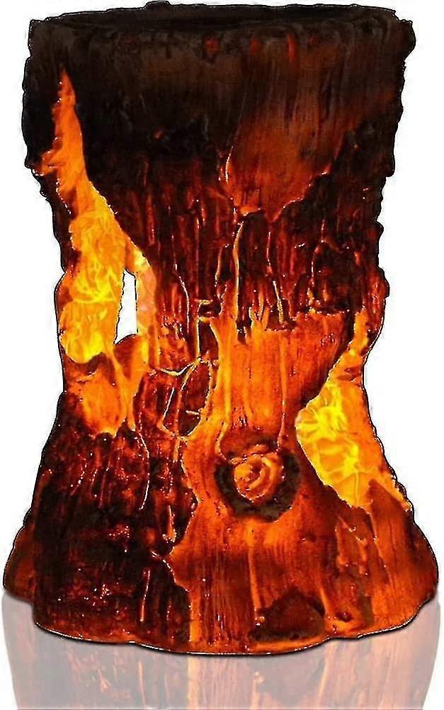 ソーラーライト屋外防水ちらつき炎ソーラー切り株ライトソーラーランタンパティオライト