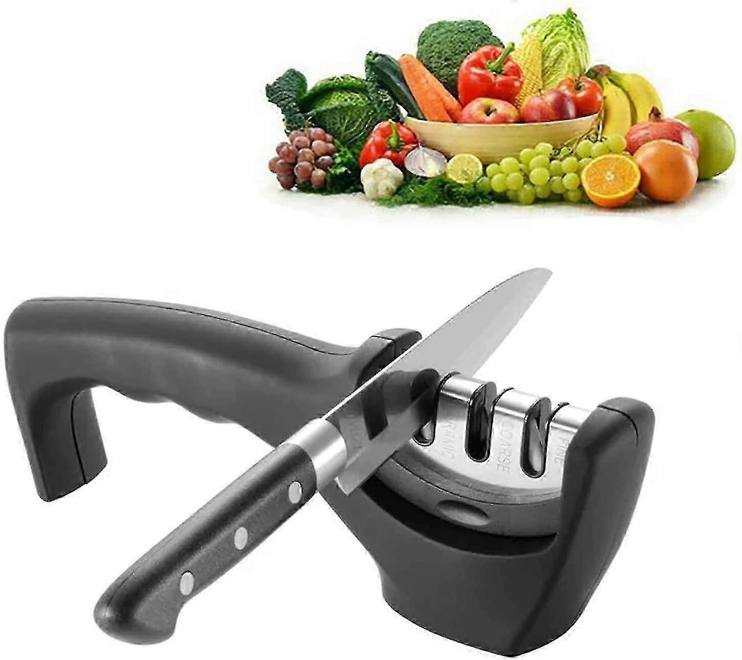 Manual Knife Sharpener Knife Sharpener, Knife Sharpener 3 Levels Kitchen Knife
