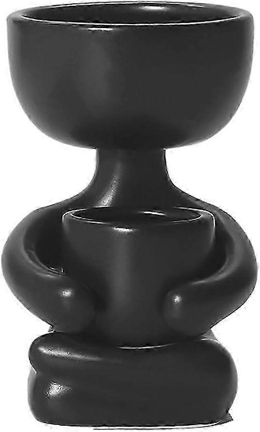 Ceramic Succulent Flower Pot Cute Decorative Flower Pot Creative Humanoid/Head Shaped Small Mini