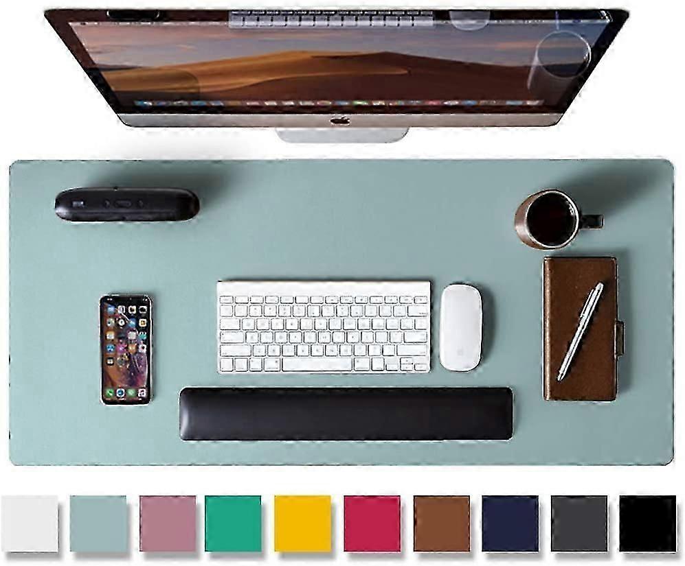 Sous-main de bureau en cuir PU antidérapant, tapis de souris, tapis de bureau étanche pour ordinateur portable et bureau