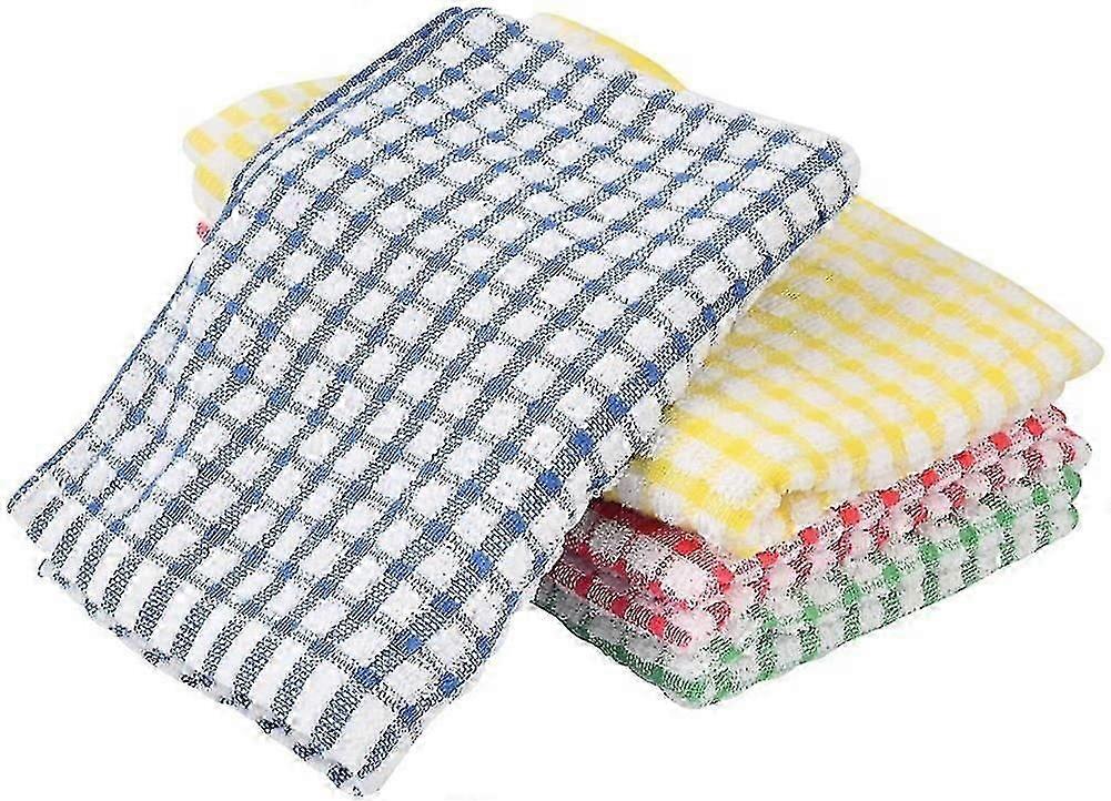 4 مفارش أطباق 40*28 سم منشفة مطبخ قطن غسيل أطباق 4 ألوان مناشف يد مطبخ مناشف مطبخ