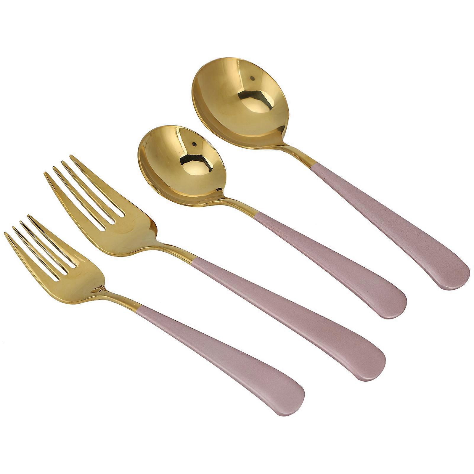 Stainless Steel Cutlery Set Dinner Spoons Fork Dinnerware Tableware Flatware Sets for Parties