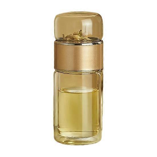 Glass Tea Infuser Double Layer Insulation Tea Maker Leak-proof Portable Travel Tea